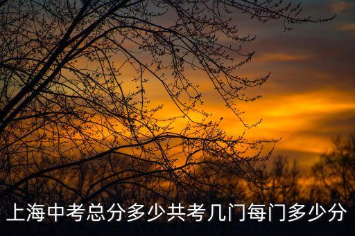 上海中考總分多少共考幾門每門多少分