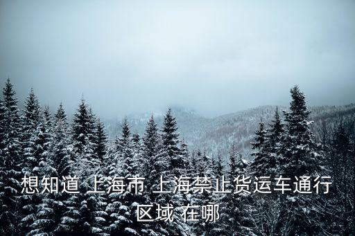 上海市貨車(chē)限行路段，上海貨車(chē)禁行區(qū)有哪些辦理貨車(chē)在禁行區(qū)域通行證需要哪些條件