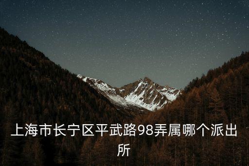 上海市平武路那個(gè)街道，上海市長(zhǎng)寧區(qū)平武路98弄屬哪個(gè)派出所