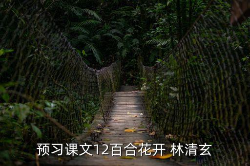 預習課文12百合花開 林清玄