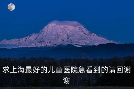 求上海最好的兒童醫院急看到的請回謝謝