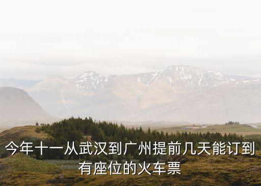 武漢到廣州火車票多久能買到，現在從武漢坐火車到廣東需要多久 車票多少