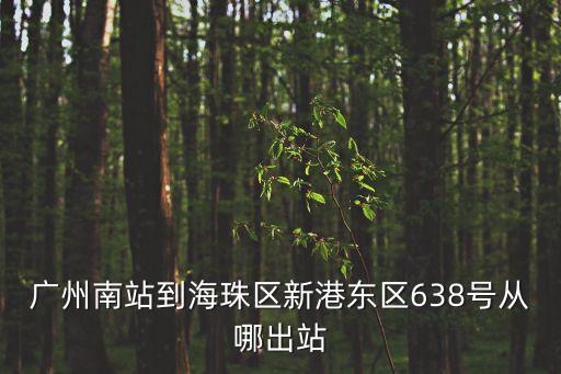 廣州南站到海珠區新港東區638號從哪出站