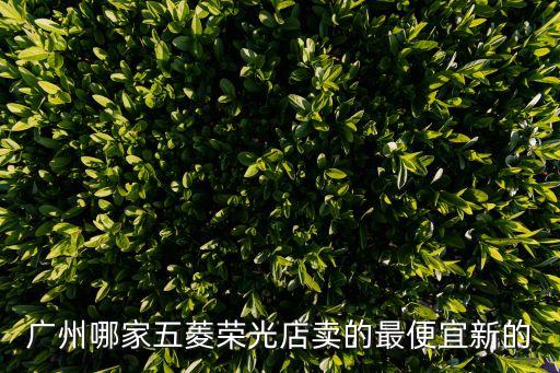 廣州什么地方有五菱榮光小卡賣，在廣州哪里買五菱榮光