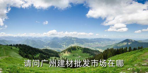 廣州建材市場在哪個區域，請問廣州建材批發市場在哪