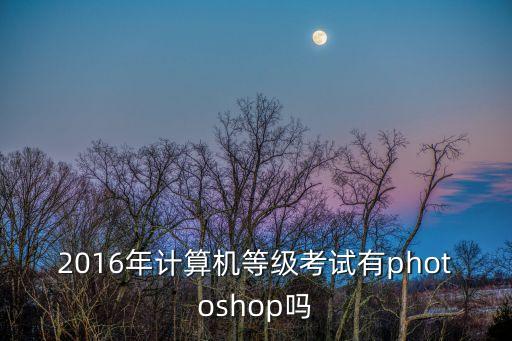 2016年計算機等級考試有photoshop嗎