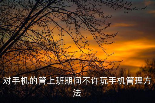對(duì)手機(jī)的管上班期間不許玩手機(jī)管理方法