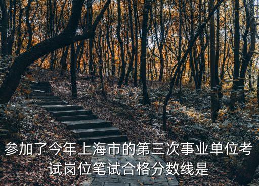 參加了今年上海市的第三次事業單位考試崗位筆試合格分數線是