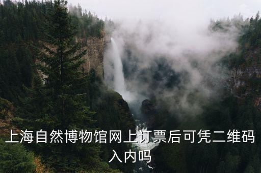 上海自然博物館網上訂票后可憑二維碼入內嗎