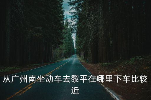 黎平至廣州南高鐵票，有沒廣州南站到黎平洛香的高鐵