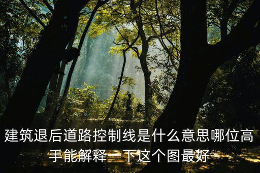 上海市退讓道路紅線，規劃中建筑退讓道路哈紅線20m是什么意思