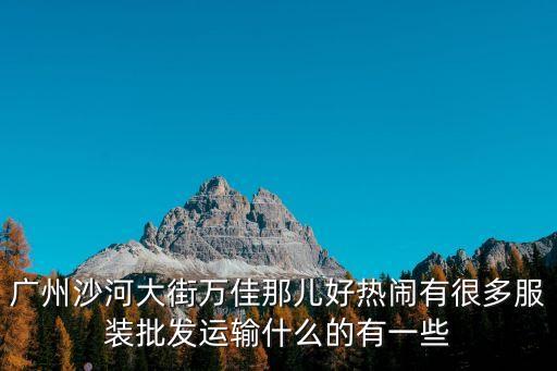 廣州沙河大街萬佳那兒好熱鬧有很多服裝批發運輸什么的有一些