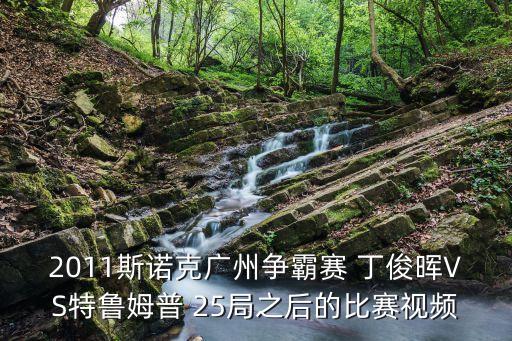 2011斯諾克廣州爭霸賽 丁俊暉VS特魯姆普 25局之后的比賽視頻