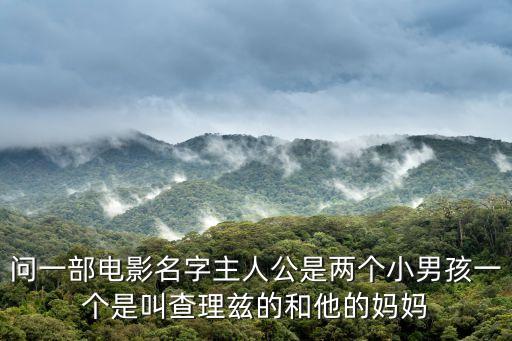 問一部電影名字主人公是兩個小男孩一個是叫查理茲的和他的媽媽