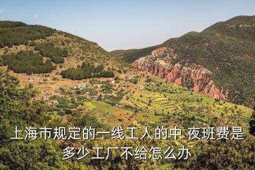 上海市中夜班費發(fā)放的標準，上海市規(guī)定的一線工人的中 夜班費是多少工廠不給怎么辦