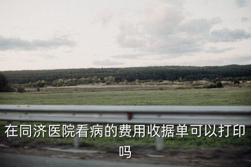 上海市同濟醫院發票，在同濟醫院看病的費用收據單可以打印嗎