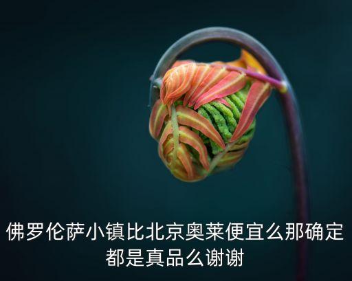 佛羅倫薩小鎮(zhèn)比北京奧萊便宜么那確定都是真品么謝謝
