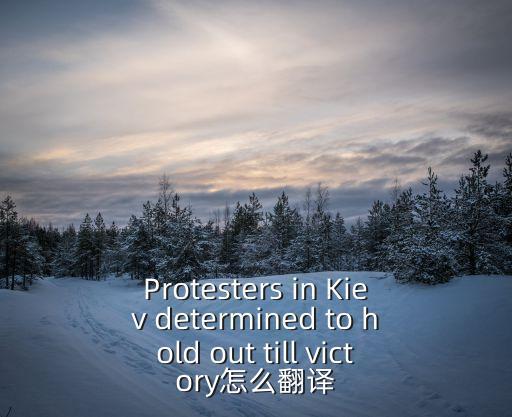 Protesters in Kiev determined to hold out till victory怎么翻譯