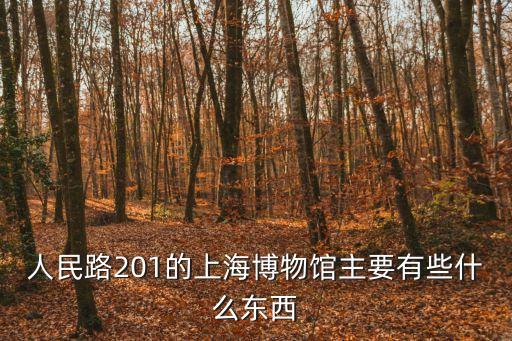 人民路201的上海博物館主要有些什么東西