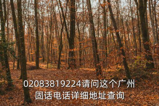 02083819224請問這個廣州固話電話詳細地址查詢
