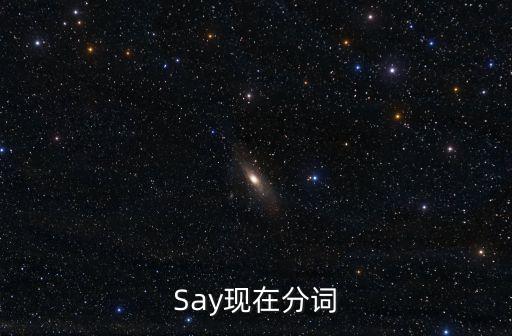 say的現在分詞，say的現在分詞