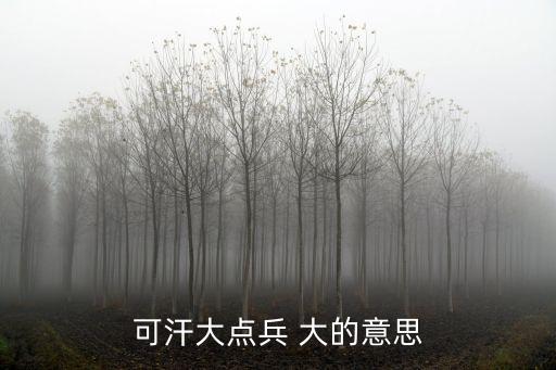 可汗大點兵，可汗大點兵 大的意思