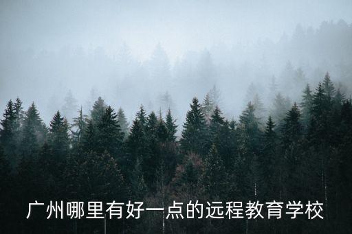 廣州在線教育哪家有名，廣州哪里有好一點(diǎn)的遠(yuǎn)程教育學(xué)校