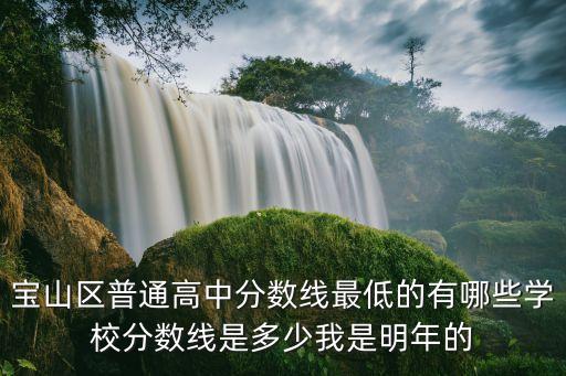 寶山區普通高中分數線最低的有哪些學校分數線是多少我是明年的