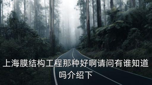 上海膜結構工程那種好啊請問有誰知道嗎介紹下