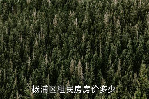 上海市楊浦區公共租賃住房房租，楊浦區租民房房價多少