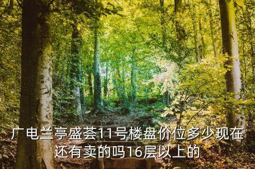 廣電蘭亭盛薈11號樓盤價位多少現在還有賣的嗎16層以上的