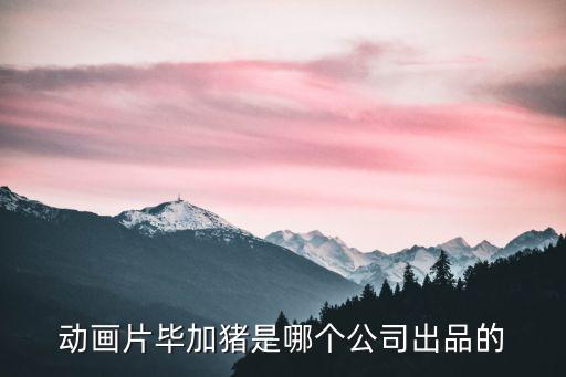 廣州冠敘文化傳播有限公司，動畫片畢加豬是哪個公司出品的