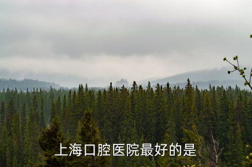 上海口腔醫院最好的是