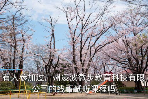 有人參加過廣州凌波微步教育科技有限公司的線下試聽課程嗎