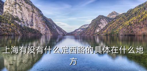 上海有沒(méi)有什么定西路的具體在什么地方