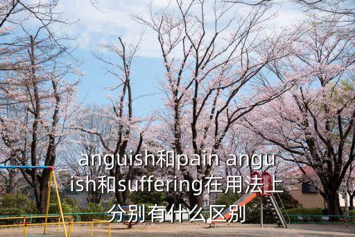 anguish和pain anguish和suffering在用法上分別有什么區別