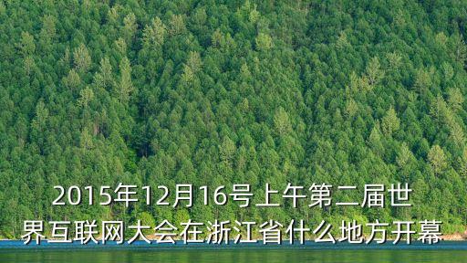 2015年12月16號上午第二屆世界互聯網大會在浙江省什么地方開幕