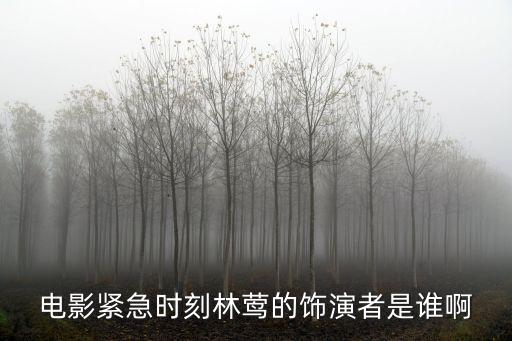 林鶯，緊急時刻中林鶯的辦演者叫