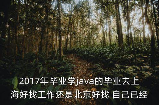 2017 上海市寄生蟲學會，2017年畢業學java的畢業去上海好找工作還是北京好找 自己已經