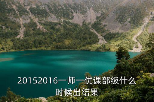 上海市一師一優課實施結果，上海市政府網