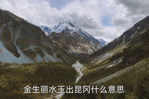 玉出昆岡，金生麗水玉出昆岡什么意思