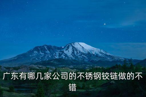廣東有哪幾家公司的不銹鋼鉸鏈做的不錯(cuò)