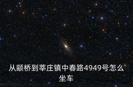 從顓橋到莘莊鎮(zhèn)中春路4949號(hào)怎么坐車(chē)