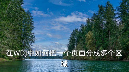 在WDJ中如何把一個頁面分成多個區域