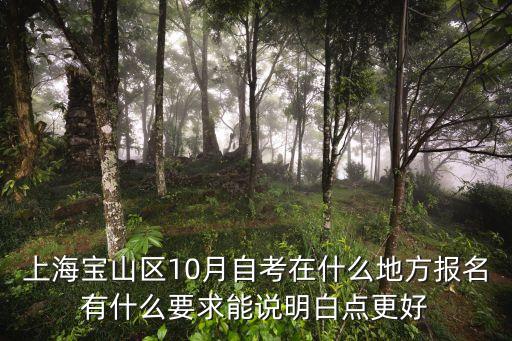 上海市十月份自考報名，上海10月自考報名時間