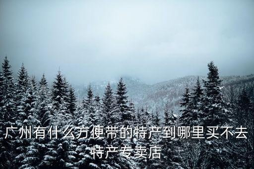 廣州有什么方便帶的特產(chǎn)到哪里買不去特產(chǎn)專賣店