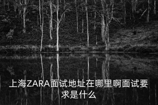 上海ZARA面試地址在哪里啊面試要求是什么