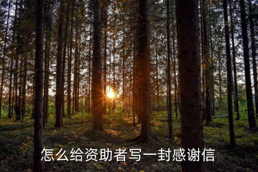 感謝信資助我的人，寫給捐助我的好心人的感謝信