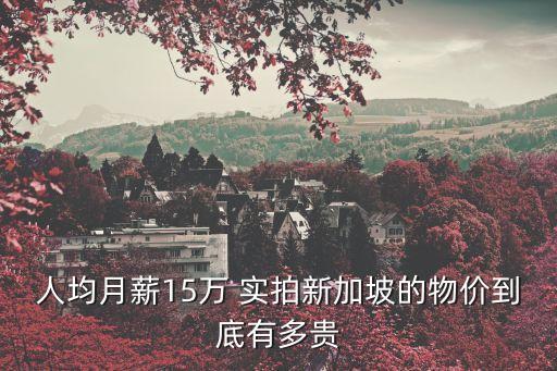 人均月薪15萬 實拍新加坡的物價到底有多貴