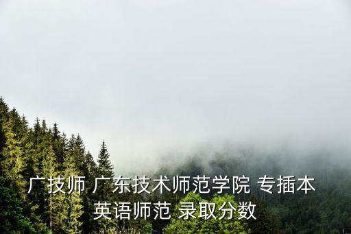 專插本考廣州技師要多少分，廣技師 廣東技術(shù)師范學(xué)院 專插本 英語師范 錄取分?jǐn)?shù)